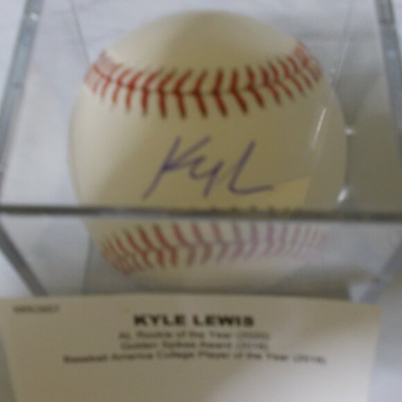 Kyle Lewis TRISTAR Hidden Treasures Signed Baseball Dugout Dreams Mariners - Picture 2 of 3